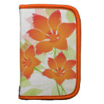 Planificateur folio floral orange de mandarine élé organiseur