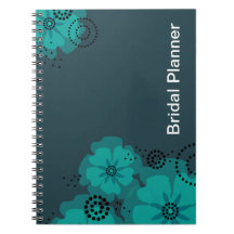 Planificateur nuptiale turquoise de pavots de poiv carnets