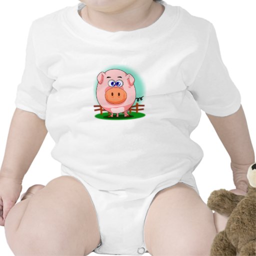 Plante grimpante rose de nourrisson de porc t-shirt