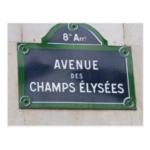 Plaque de rue à Paris Carte Postale