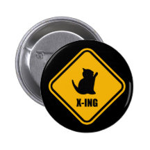 Plaque de rue d'amoureux des chats de croisement d badges avec agrafe