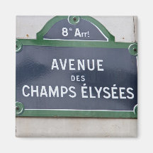 Plaque de rue de Paris Aimants