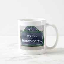 Plaque de rue de Paris Tasse