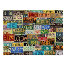 Plaques minéralogiques vintages cartes postales