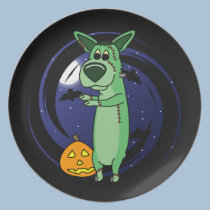 Plat de corgi de Frankenstein assiettes