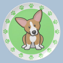 Plat de corgi de Kawaii assiettes