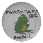 plat de crapaud de la Dominique Assiette