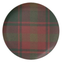 Plat de dîner de tartan de feuille d'érable assiette