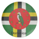 plat de drapeau de la Dominique Assiettes Pour Soirée