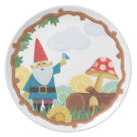 Plat de gnome de jardin assiettes pour soirée