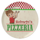 Plat de partie de pizzeria assiette