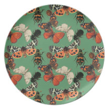 Plat de pique-nique d'insecte assiettes