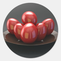 plat des oeufs autocollant