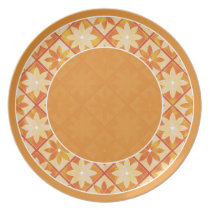 Plat floral décoratif de tuiles d'automne assiettes