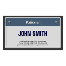 Plat frais de carte grise de Patissier Carte De Visite