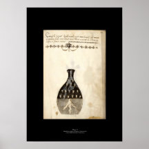 Plat italien médiéval 10 d'affiche d'alchimie