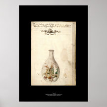 Plat italien médiéval 8 d'affiche d'alchimie