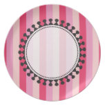 Plat lumineux de tentes - rose assiette pour soirée