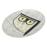 Plat métrique de hibou assiettes