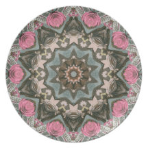 Plat multicolore de kaléidoscope assiettes