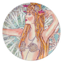 Plat "Valentina Sirena " de cuisine/salle à manger Assiettes Pour Soirée