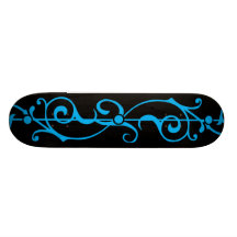 Plate-forme (cyan) de planche à roulettes de bois 