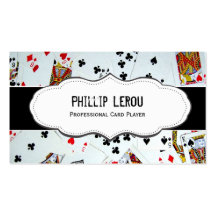 Plate-forme des cartes de visite de cartes de jeu cartes de visite professionnelles