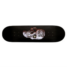 PLATE-FORME GASPILLÉE DE VIEILLE ÉCOLE DE CRÂNE DE SKATEBOARDS CUSTOMISÉS