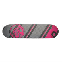 Plate-forme rose de rayures de vecteur planches à roulettes