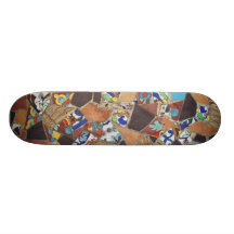 Plate-forme vintage de mosaïque skateboards cutomisables