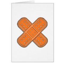 Plâtre fédération à vif band-aid cartes de vœux