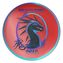 plats noirs du dragon 2012-Horned Assiettes