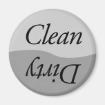 Plats propres ou sales argentés modernes magnets