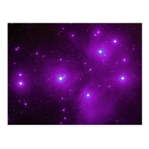 Pleiades en carte postale pourpre