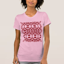 Plein motif de rouleau rose t-shirts