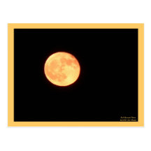 Pleine carte postale de lune de récolte