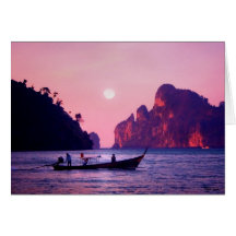 Pleine lune - mer de la Thaïlande Carte