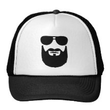 Pleines lunettes de soleil de barbe casquette de camionneur