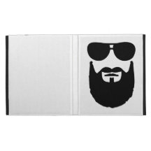 Pleines lunettes de soleil de barbe étui iPad folio