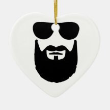 Pleines lunettes de soleil de barbe ornement