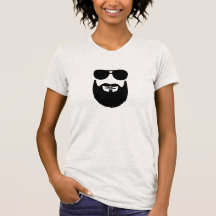 Pleines lunettes de soleil de barbe t-shirts