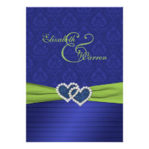 Plis de bleu royal et invitation Chartreuse