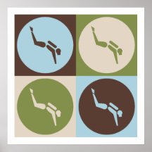 Plongée à l'air d'art de bruit poster