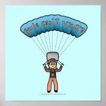 Plongeur blond de ciel de fille posters