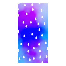 Pluie avec le ciel nuageux bleu et pourpre cartes de vœux avec photo