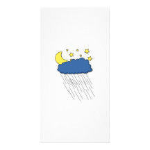 Pluie de nuit modèle pour photocarte