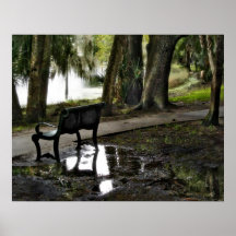 Pluie en parc posters