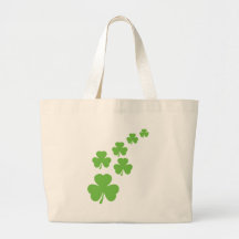 pluie verte de shamrocks sacs fourre-tout