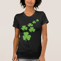 pluie verte de shamrocks t-shirts
