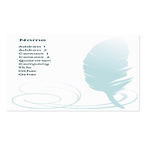 Plume - affaires cartes de visite professionnelles